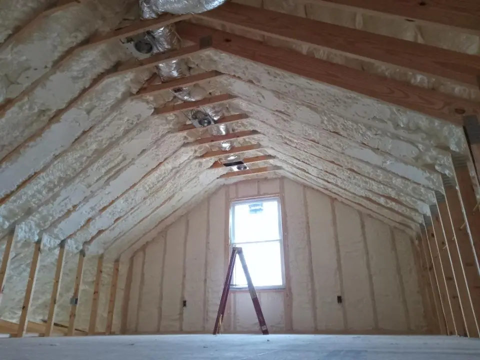 Spray foam roofing application for Crawl Space Insulation project in Cabot